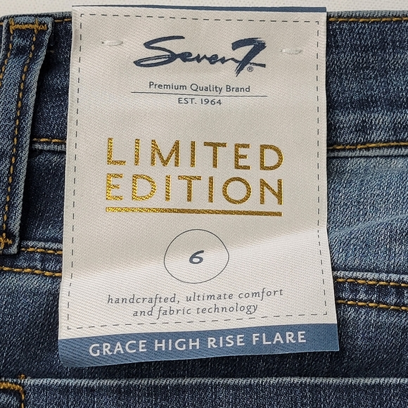 Seven7 Limited Edition Grace High Rise Flare Bootcut Jeans Size 6 - Picture 10 of 16